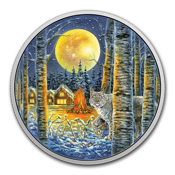 2017 Canada 2 oz Silver $30 Animals in the Moonlight: Lynx 2017 Canada 2 oz Silver $30 Animals in the Moonlight: Lynx